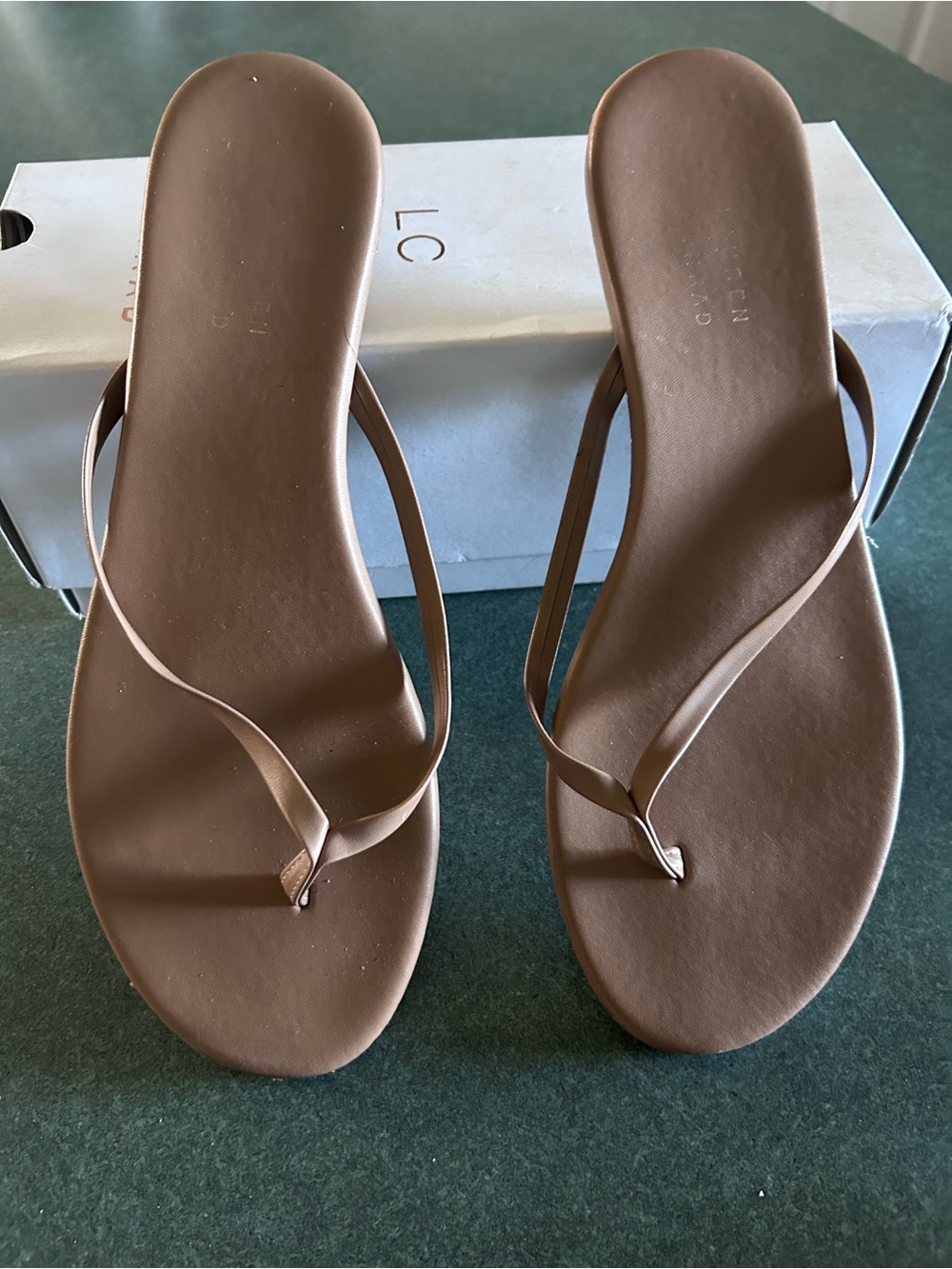 LC Lauren Conrad Brown Slim-Strap Women's Sandals